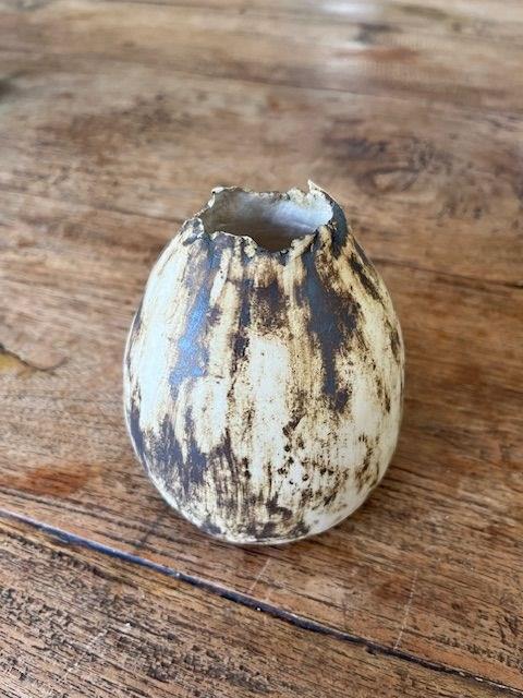 Textured ceramic vase